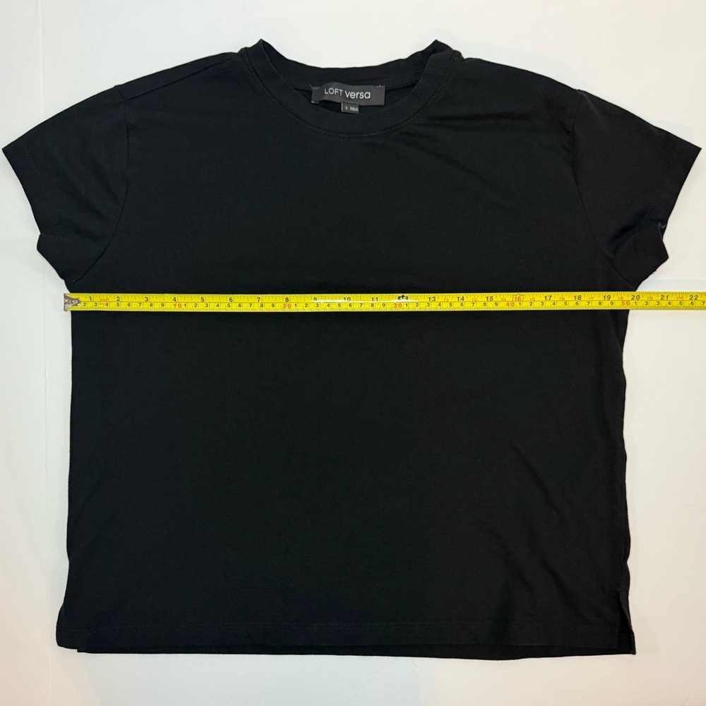 LOFT Versa Relaxed Tee Short Sleeves Black Size S - Picture 5 of 8